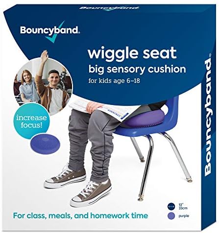 Bouncyband – Wiggle Seat – Purple, 13” D – Large Sensory Cushion for Kids