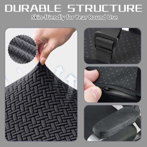 4Pcs-Office Chair Covers Set with Memory Foam Office Chair Armrest Pads