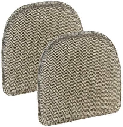 Klear Vu Raindrop The Gripper Non Slip Chair Cushions, Soft & Comfortable Seat Pad, Sitting Pillow for Kitchen, Dining or Office, 4 Count (Pack of 1), Cream