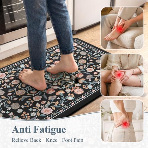 KIMODE Kitchen Mats for Floor Cushioned Anti Fatigue,Kitchen Rugs 2 piece