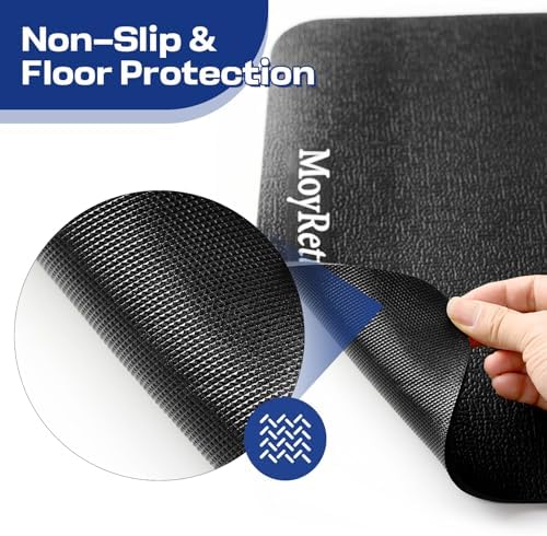 MoyRetty Non-Slip Workout Mat for Under Desk Elliptical(23.62x15.75 inches)