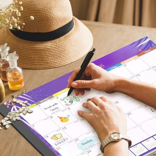 Large Desk Calendar 2026-2027,Jan 2026-Jun 2027,Gannyfer 18-Month Calendar