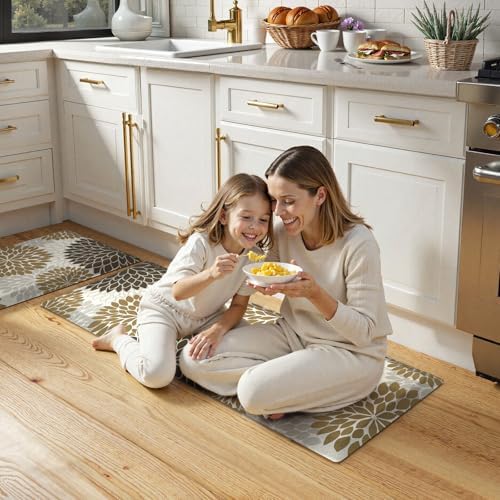 KIMODE Anti Fatigue Mats for Kitchen Floor Cushioned Kitchen Rugs Sets of 2