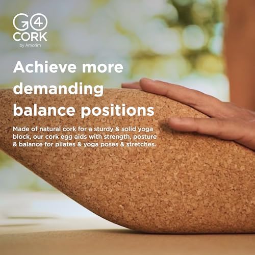 Go4Cork Cork Yoga Block | Non-Toxic, Alternative To Foam Yoga Blocks | Odorless, Soft, Non-Slip, Workout & Exercise | Yogi Gift Accessories | Men & Women | Eco Friendly, Sustainable