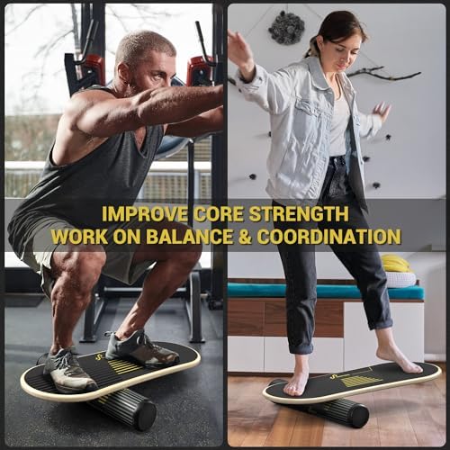 Sportneer Balance Board, 7-Mode Balance Trainer with Roller & Ball