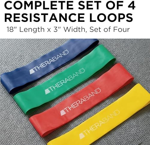 THERABAND Resistance Band Loop Set, Exercise, Workout, Physical Therapy