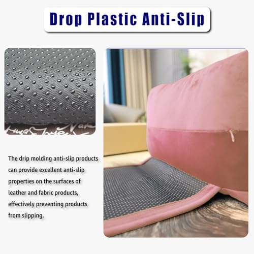 Velvet Recliner Headrest Pillow, Non-Slip Neck Support, Pink