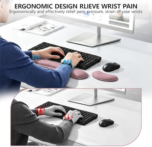 Wrist Rest for Computer Keyboard, Keyboard+Mouse Wrist Support