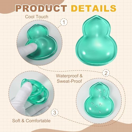PATIKIL Gel Wrist Rest, Wrist Support for Mouse Calabash Shape Ergonomic Mouse Pad Soft Silicone Support Comfortable Cushion for Computer Gaming Office Home, Green