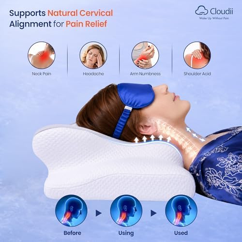 Cloudii Cervical Neck Pillow for Side Sleepers