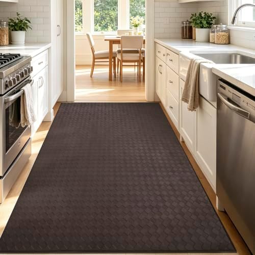 Kitchen Mats and Rugs Cushioned Anti-Fatigue, 47.2" x 70.9", Brown