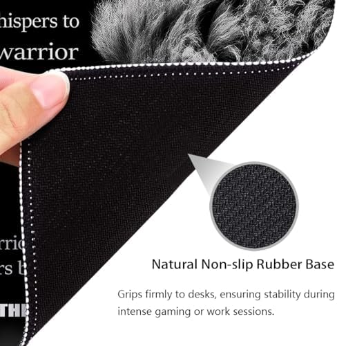 Inspirational Lion Quotes Mouse Pad, Majestic Roar Warrior Fate Desk Mat