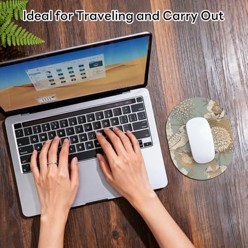 Oval Mouse Pad 6x8in Non-Slip for Laptop,Bird