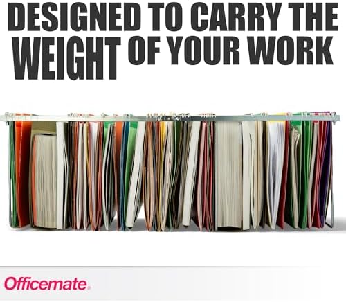 Officemate Hanging File Frame for Letter Size Hanging Folders, Adjustable Steel Drawer Organizer for Desks, Cabinets and Shelves, 24 to 27 Inch, Set of 2