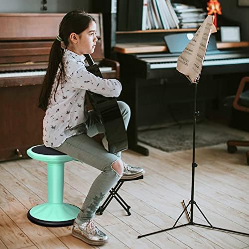 Giantex Wobble Stools for Classroom Seating, Wiggle Stool with Adjustable Height, 24 Inch Active Learning Stool, Sitting Balance Chair for School, Office Stand Up, Flexible Seating Wobble Chair(Green)