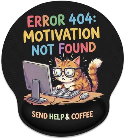 Britimes Ergonomic Mouse Pad with Wrist Support, Funny Cat