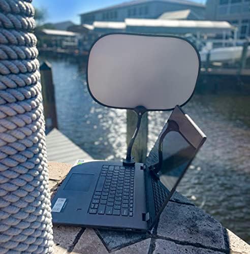TopShade Laptop Sun Shade – Portable Adjustable Screen Shade for Laptops, Tablets & Outdoor Work, Collapsible Anti-Glare Sun Shield