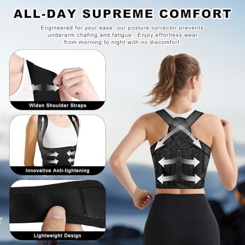 Back Brace Posture Corrector for Women and Men, Back Shoulder Support Belt
