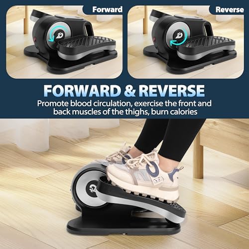 Under Desk Elliptical Machine with 12 Speed Levels for Whole Family
