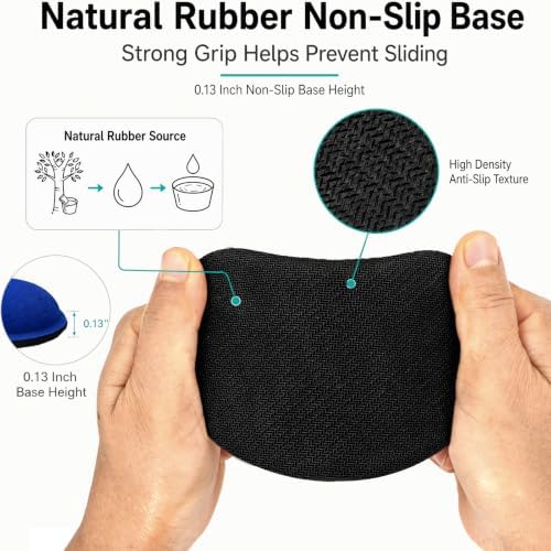 Keyboard Wrist Rest and Mouse Wrist Rest Set - Ergonomic Memory Foam Wrist Cushion - for Wrist Support on Computer, Laptop, Office, Playing Games, Typing Relieves Wrist Pain Navy Blue