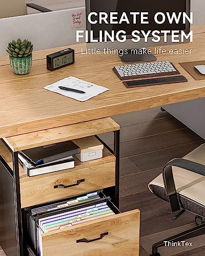 ThinkTex Plastic Expanding Hanging File Folders, 7 Innovative 1.2" Accordion Pockets, Large Capacity, Multi-Color Tabs, Legal Size for Filing Cabinet - 3 Packs