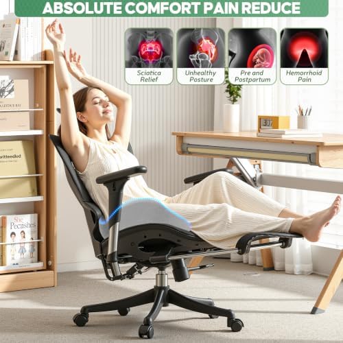 Benazcap Memory Foam Seat Cushion, Ergonomic Office Chair Pressure Relief