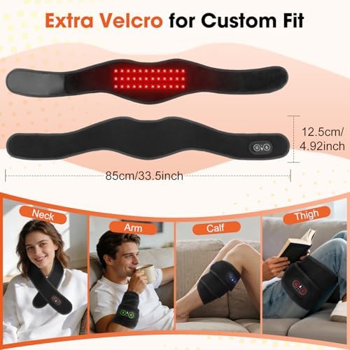 Cordless Neck Heating Pad for Pain Relief,Electric Heated Neck Wrap,3000mAh Battery Heated Neck Brace,Rechargeable Neck Warmer