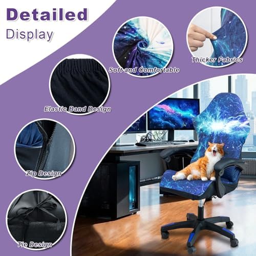 Gaming Chair Covers, 3D Printing One-piece Fit Cat Scratch Proof
