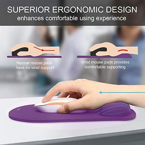 TECKNET Ergonomic Mouse Pad with Wrist Support