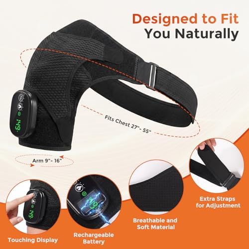 Shoulder Massager for Pain Relief & Rotator Cuff Shoulder Heating Pad