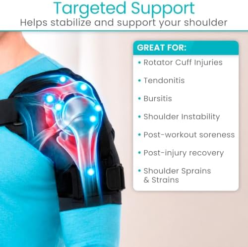 Vive Shoulder Cross Support Brace - Rotator Cuff Adjustable Stability