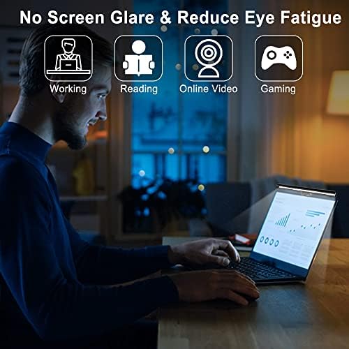 skybess Monitor Lamp Bar for Laptop, USB e-Reading LED Monitor Light Screenbar Task Light for Office/Home, Adjustable Brightness/Color Temperature, No Screen Glare for Eye Protection, Save Space