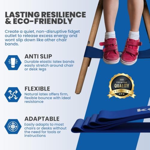 Chair Bands for Kids with Fidgety Feet, Desk Bands for Classroom