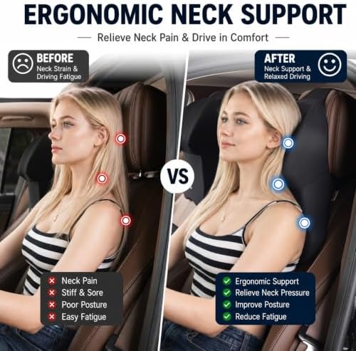 Car Headrest, Memory Foam Car Neck Pillow for Car Truck SUV RV ﻿