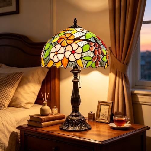 Tiffany Lamp Stained Glass Bedside Table Light