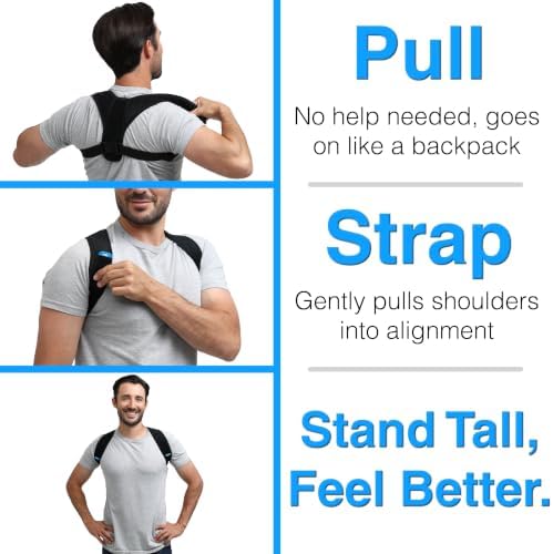 Omeer Posture Corrector for Women and Men, Adjustable Back & Shoulder Brace