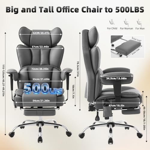 Fizzin Big and Tall Office Chair 500lbs with Massage and Heating Function