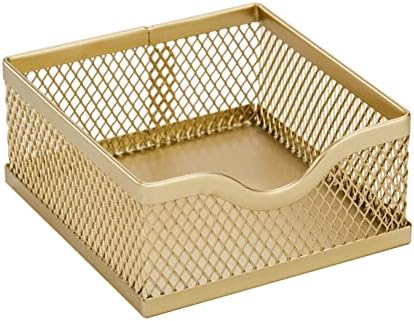Annova Mesh Desk Organizer Office with 7 Compartments + Drawer/Desk Tidy Candy/Pen Holder/Multifunctional Organizer (Gold)