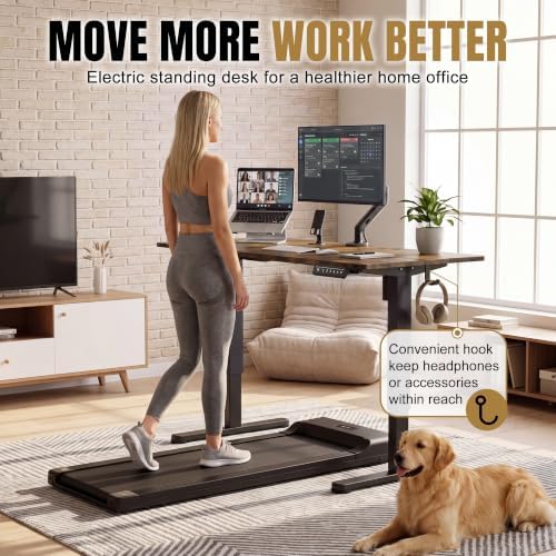 Furmax 45 Inches Electric Standing Desk, Home Office Desk with Phone Holder