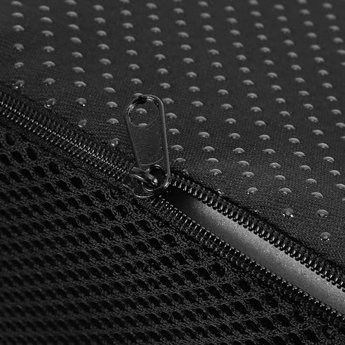 TEHAUX Office Foot Rest Cushion Semi-Cylindrical Ergonomic Leg Elevation Pillow with Breathable Mesh Cover Under Desk Use, Rebounding Black Footrest for Home and Office Circulation