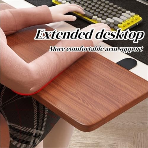 Desk Extender Tray, Clamp-on Kitchen Table Extender, Ergonomic Desk Extenders, Computer Armrest Table Stand, Countertop Gap Rack for Home, Office, Desktop(C,27.6" Lx5.9 W)