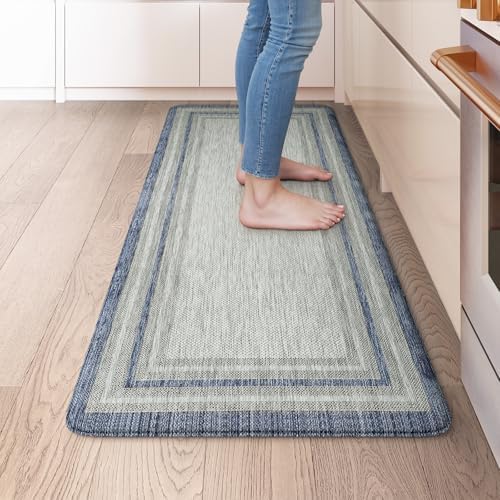 KIMODE Anti Fatigue Kitchen Mat, Cushioned Boho Oriental Kitchen Runner