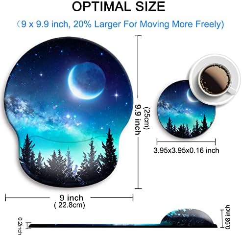Ergonomic Mouse Pad with Wrist Rest Support,Gel Mouse Pads for Desk