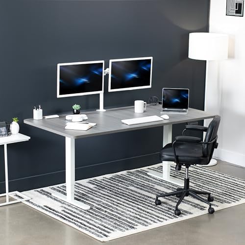 VIVO Dark Gray 71 x 36 in Standing Desk, DESK-KIT-2W7G-36
