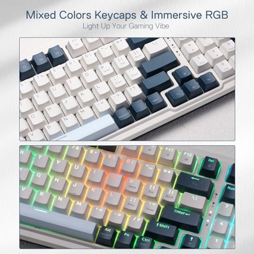 Redragon K686 PRO Wireless RGB Gasket Gaming Mechanical Keyboard, Easy Knob