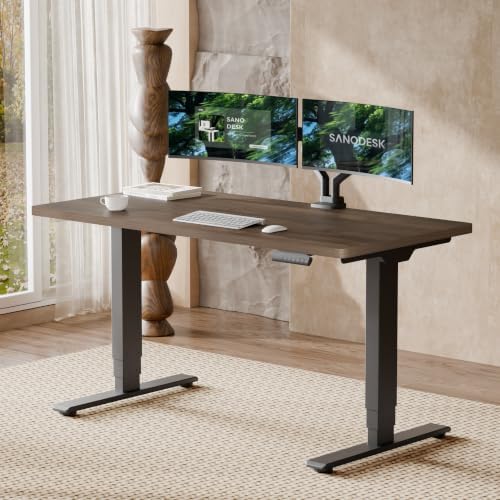 SANODESK Dual Motor Standing Desk 220lbs Height Adjustable Desk