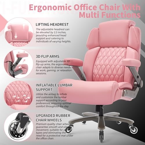 Big and Tall Office Chair 700lbs, Ergonomic High Back Computer Desk Chair