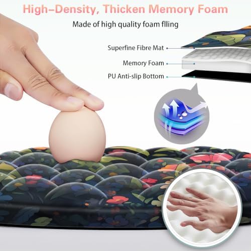 Mouse Pad with Wrist Rest, Canjoy Ergonomic Wrist Support with Massage