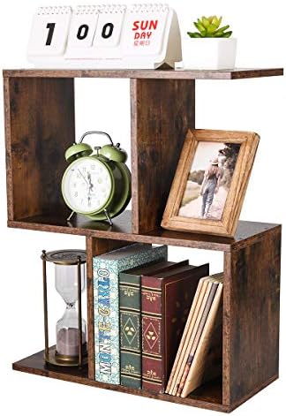 PAG-Mass Desktop Bookshelf Freestanding Wooden Countertop Bookcase Accessories Organizer Display Rack Dorm Desk Storage Shelf