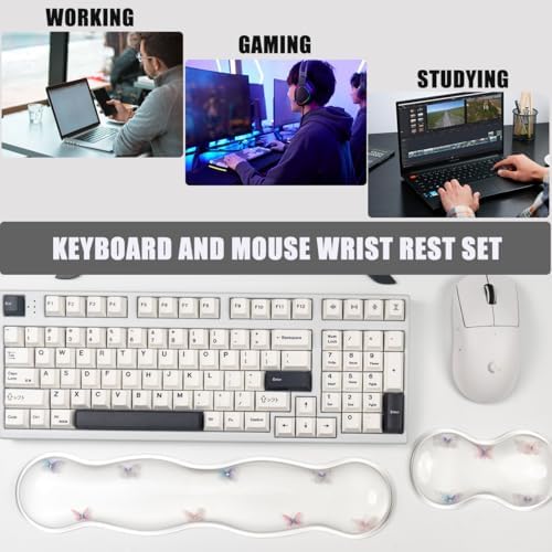 Gel Keyboard and Mouse Wrist Rest Set, Wrist pad for Computer Keyboard